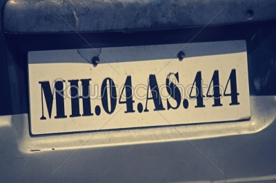 Close up of car Number Plate