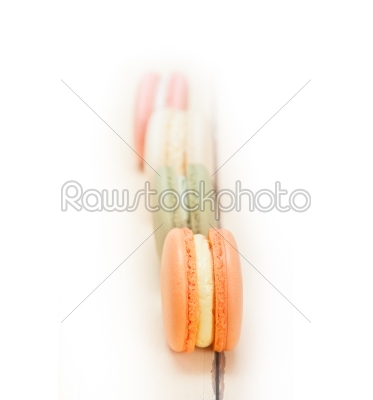 colorful french macaroons 