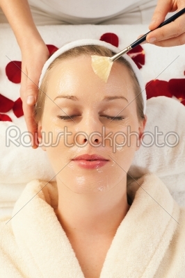 Cosmetics - applying facial mask