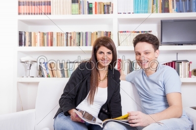 couple at home sitting on the couch