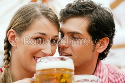 Couple in a beer tent