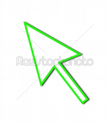 Cursor Arrow Mouse Green Line