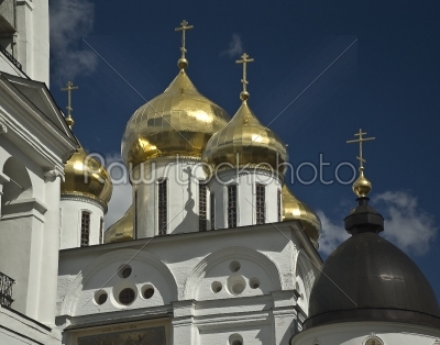 Dmitrov city. Domes. Russia
