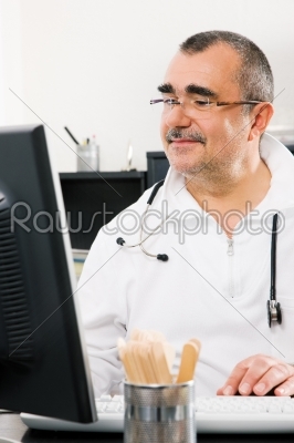 Doctor working in the office