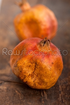 dry and old pomegranates 