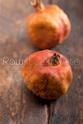 dry and old pomegranates 