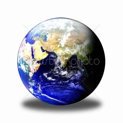 Earth Globe East Shadow
