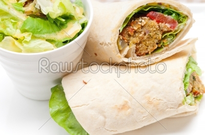 falafel pita bread roll wrap sandwich