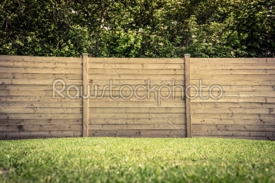 Fence on lawn