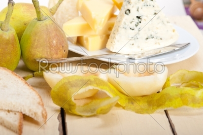 fresh pears and cheese
