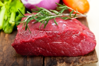 fresh raw beef cut ready to cook