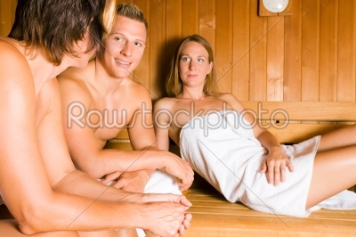 Friends in the sauna
