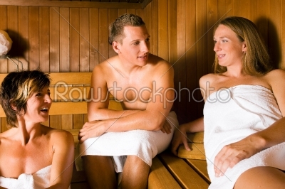 Friends in the sauna