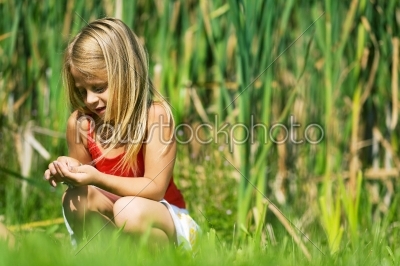 Girl in the reed