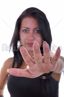 girl shows nails
