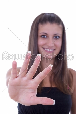 girl with french manicure