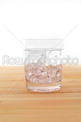 glass of pure ice water 