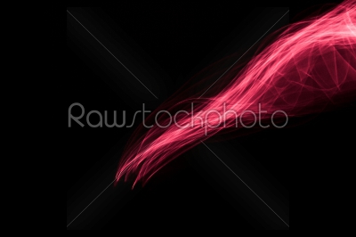 Glowing abstract curved light red and pink lines