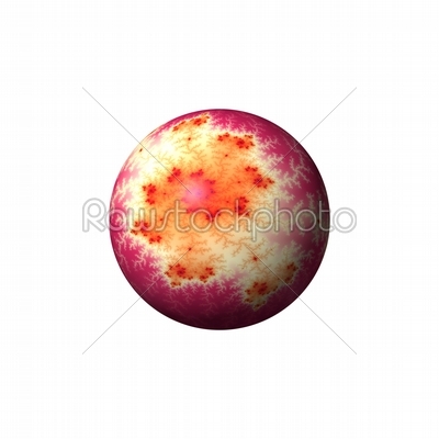 Golden Red Abstract Globe