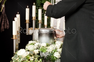 Grief - urn Funeral and cemetery