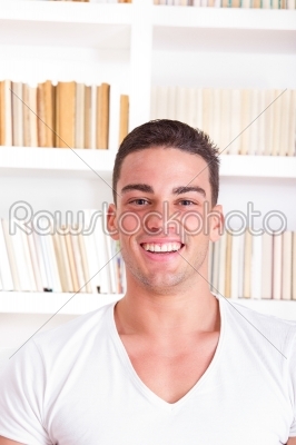 handsome man smiling