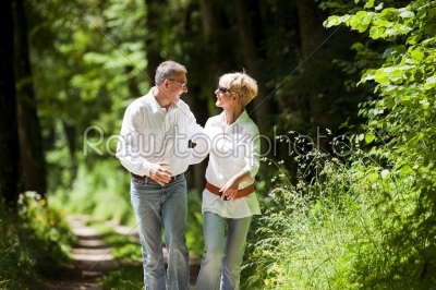 Happy mature couple outdoors