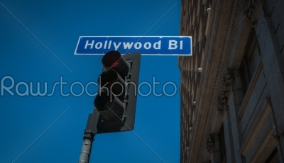 Hollywood Boulevart street sign