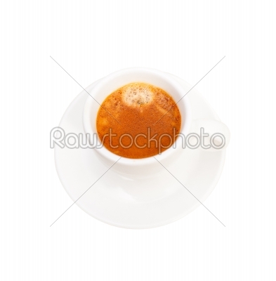 Italian espresso coffee cup isolated on white
