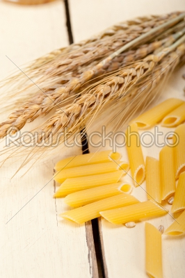 Italian pasta penne with wheat