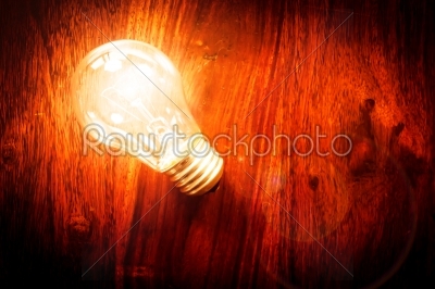 Light bulb on table