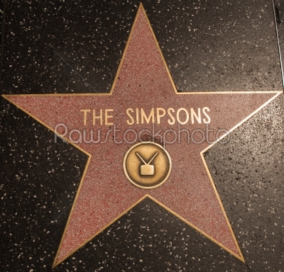 LOS ANGELES, USA - AUGUST 23: The Simpsons Hollywood Star,2013