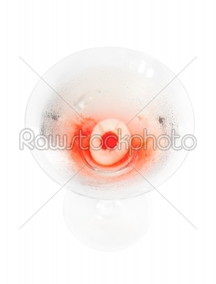 Lychee martini cocktail  isolated on white background
