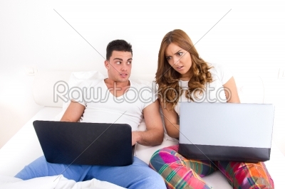 man caught in cheating on a social network