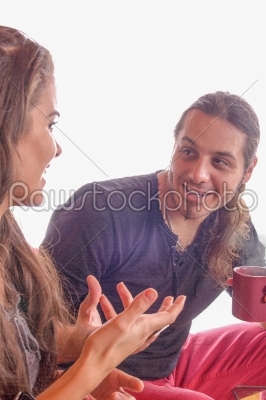 man with a cup of coffee smiling