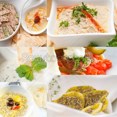 middle east food collage 