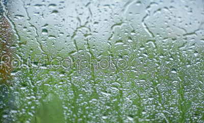 Natural water _drop_ background.CAR Window glass with condensation