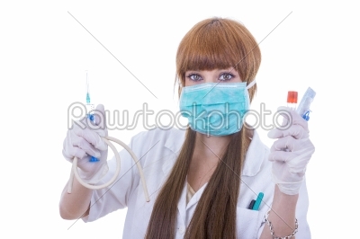 nurse with accessories