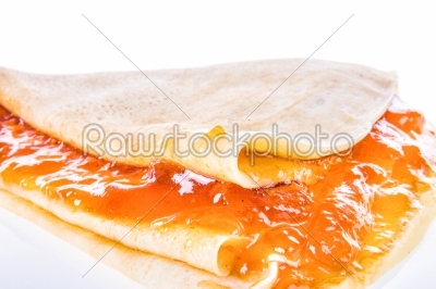 pancake with apricot jam