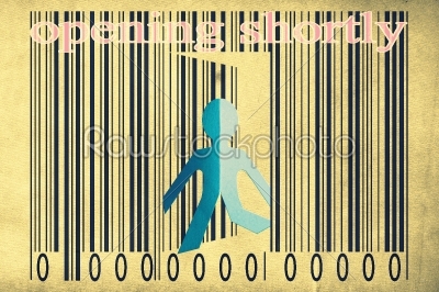 Paperman coming out of a bar code with Opening shortly Words