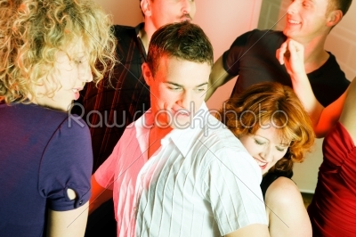 People dancing in a club