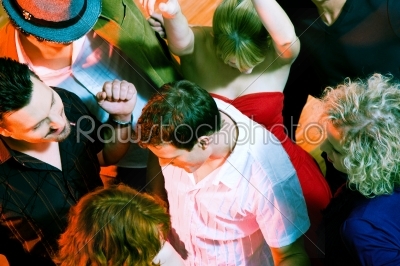 People dancing in a club