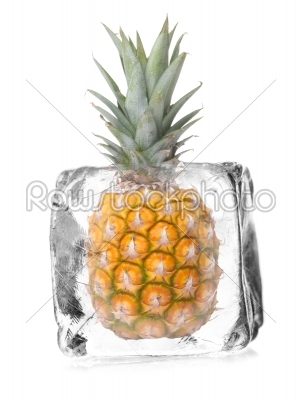 pineapple in ice cube