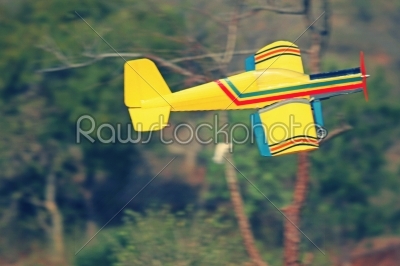 RC model airplane take off
