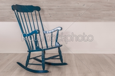 Rocking chair in a living room