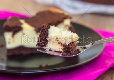 Russian plucking cake serves on a plate