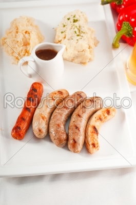 _select_ion of all main type of german wurstel saussages
