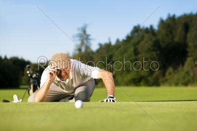 Senior Golf player in summer