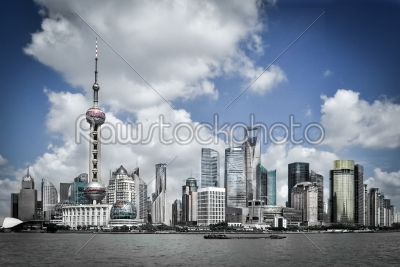 shanghai pudong skyline, China
