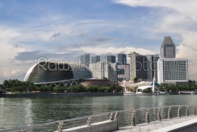 Singapore city skyline finacial district