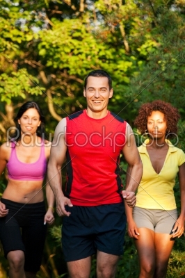 Sports in the forest - jogging